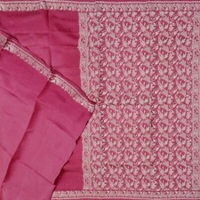 Vintage Magenta Pink Sarees 100 Pure Silk Woven Indian Sari 5YD Craft Fabric