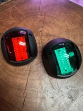Green and Red Horizontal Mount Starboard & Port Set LED Lights 12 - 24V IP66