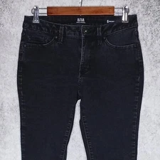 ana womens skinny jeans size 6 stretch faded black mid rise charcoal wash