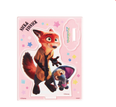 Disney Bandai Prize Nick Wilde Judy Hopps Zootopia acrylic stand