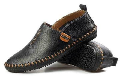 New Mens Casual genuine leather slip on loafer soft fashion Sneaker dress shoes