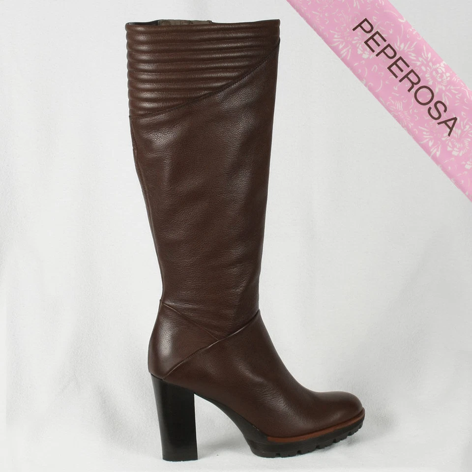NEW PEPEROSA DAMEN STIEFEL STIEFELETTEN  BOOTS BRAUN LEDER  36 38 39 - Bild 2 von 4