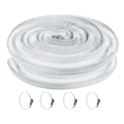 4 Inchx10Ft PVC Dust Collection Hose Flexible Fume Debris Vacuum Collection Hose