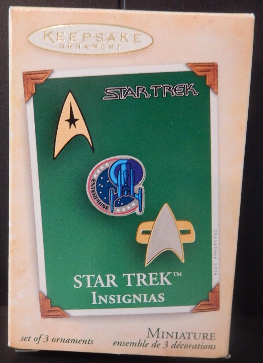 Hallmark Keepsake Star Trek Insignias - set of 3 dated 2004 | eBay