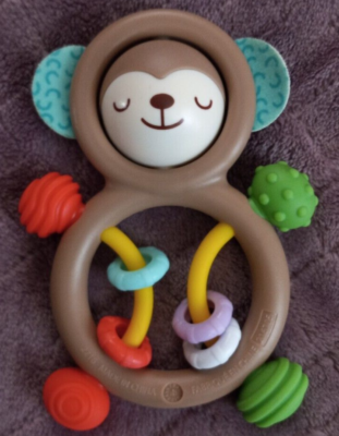 Infantino Infant Baby Monkey Busy Lil Sensory Activities Rattle
