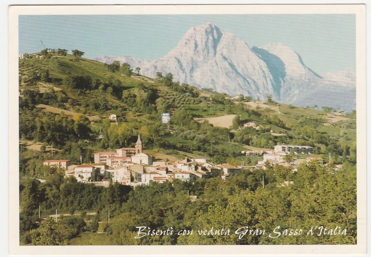 BISENTI CON VEDUTA GRAN SASSO D'ITALIA - TERAMO - VIAGG. -20117-