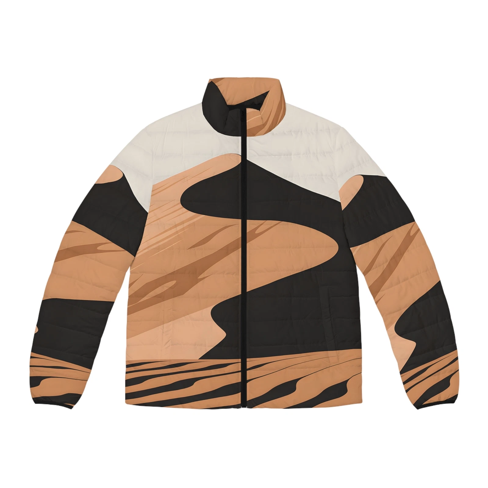 Sculpted Dunes Puffer Jacket Outdoor Fashionable Apparel Warm for Men and Women