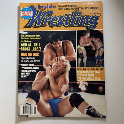 Inside Wrestling Vintage Wrestling Magazine November 1983 Kevin Von Erich Snuka