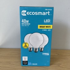 4 40-Watt Equivalent G25 Dimmable Vintage Edison LED Light Bulb White 3-Pack 