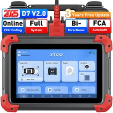 2025 XTOOL D7 V2.0 Full System Diagnostic Bi-Directional Scanner Key Programmer