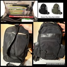 $110 Euc Travelon Classic Plus Sling Backpack Bag Black Unisex