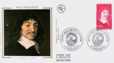 ENVELOPPE RENÉ DESCARTES OBLITÉRÉ 1er JOUR - Mars 1996 - État neuf