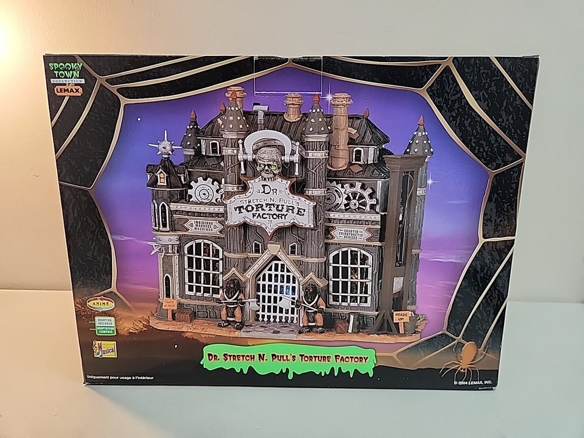 Lemax Spooky Town Dr. Stretch N. Pull's Torture Factory RARE