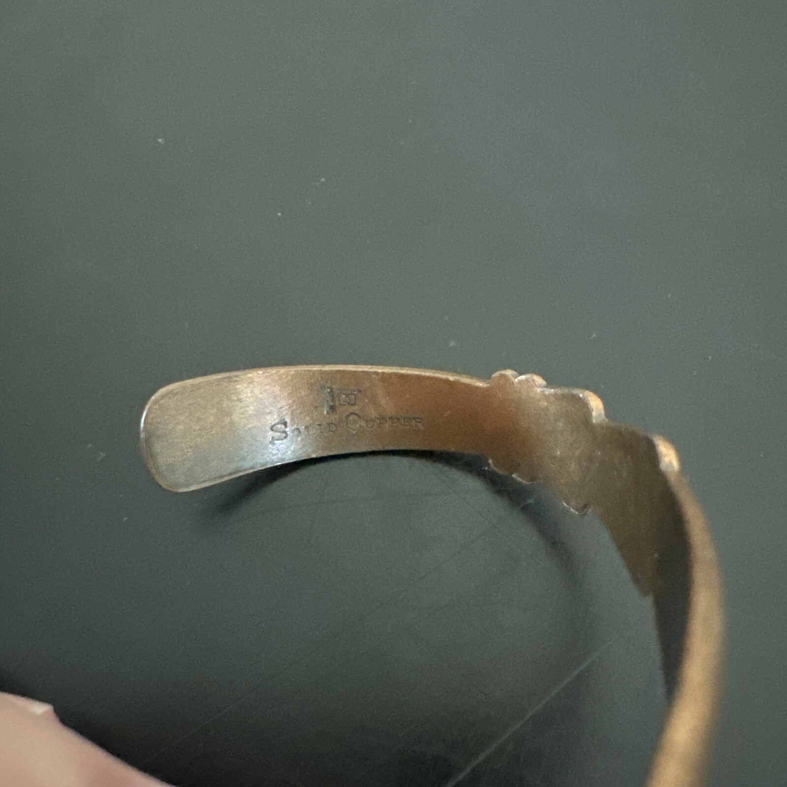 Retro Solid Copper Cuff Bracelet - image 5