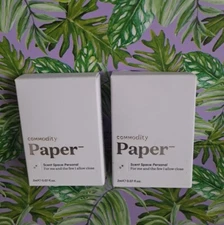 x2 Commodity Paper Scent Space Personal Eau de Parfum 2 ML each. New Sample Size