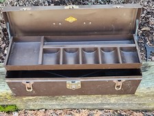 S-k Tools Tool Box Sk Wtray Leather Handle Sherman Klove Usa Vintage 6x19x6.5 S-k Tools Tool Box Sk Wtray Leather Handle Sherman Klove Usa Vintage 6x19x6.5