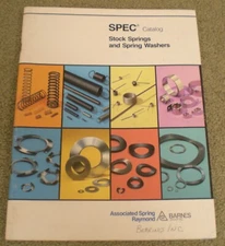 1988 Associated Spring  SPEC Catalog Stock Springs And Spring Washers