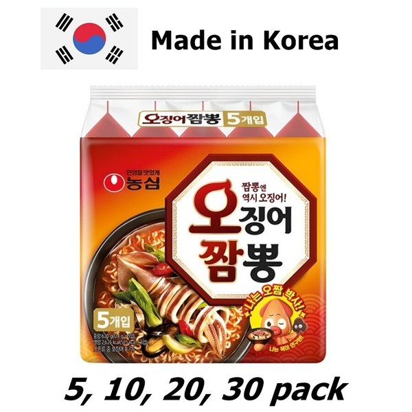 Fideos instantáneos Nongshim Ojingeo Jjambbong mariscos picantes Ramyun/squid Jjamppong