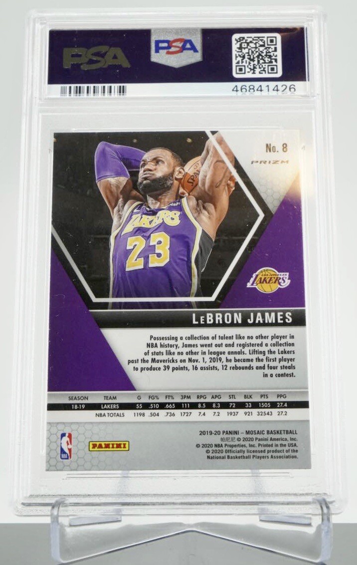 2019-20 Panini Mosaic - LeBron James #8 Silver Prizm for