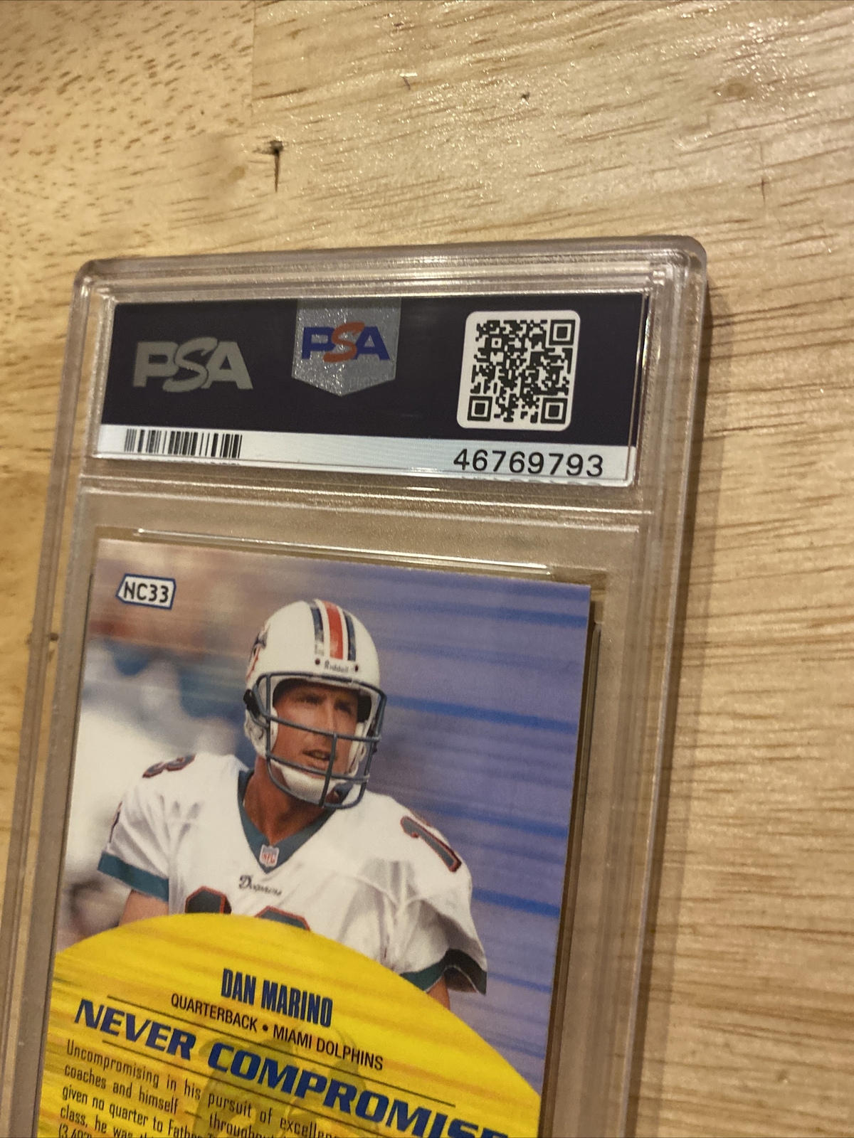 Dan Marino PSA 8 Topps Stadium Club Chrome Vintage Football Card 1999 Dolphins view 10