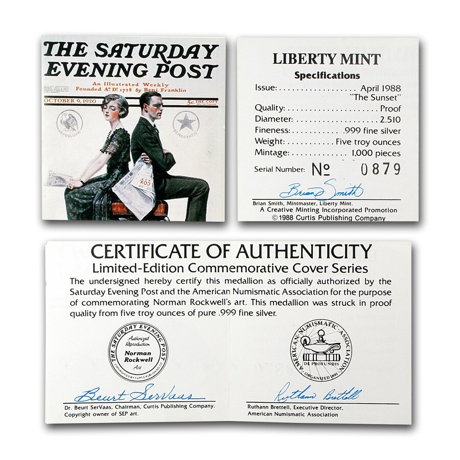 12x 5 oz Silver Round Set - Norman Rockwell Saturday Evening Post