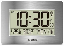 Radio Control Wall Clock or Desk Clock  Large LCD UK & Ireland Version