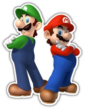 Super Mario Cartoon Car Bumper Sticker Decal - 3'' or 5''