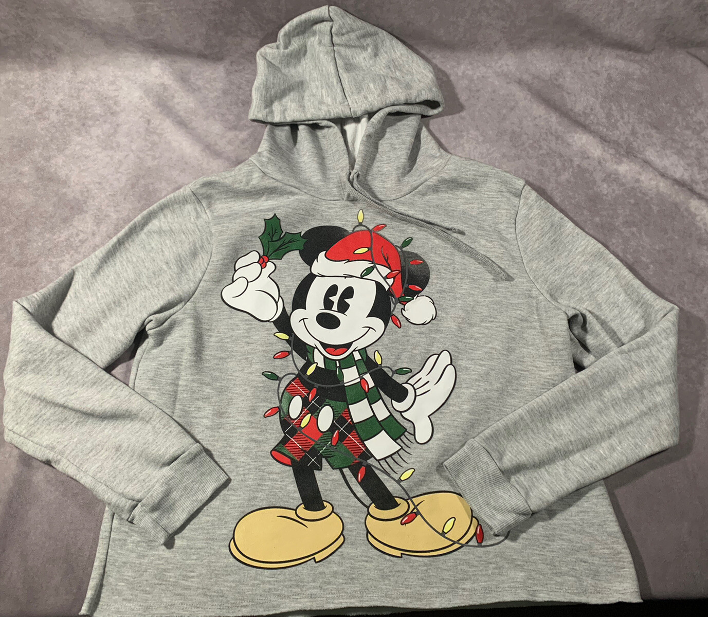 Disney Mickey Mouse Christmas Lights Hoodie Sweatshirt - XXL (can fit XL) |  eBay