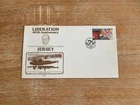 JERSEY 1985 FDC WW2 LIBERATION ANNIVERSARY SWASTIKA FLAG WINSTON CHURCHILL