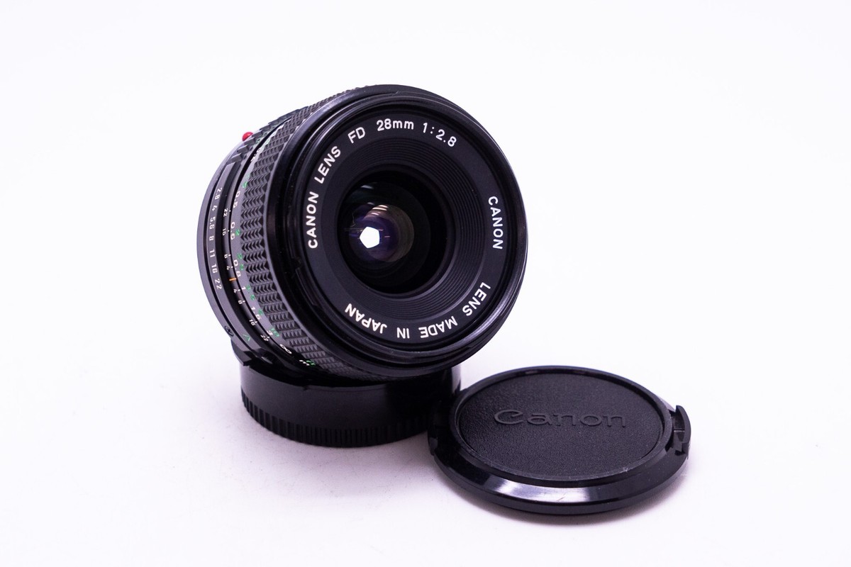 Canon New FD NFD 28mm F/2.8 MF Wide Angle Lens w/ Caps JAPAN | eBay