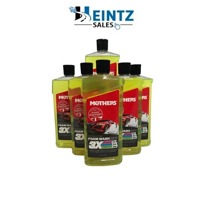Mothers 05616 (6) Triple Action Foam Wash (16 oz)-Car Detailing Soap Concentrate