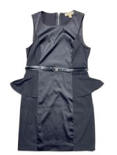Michael Kors Womens Belted Little Black Dress Size 4