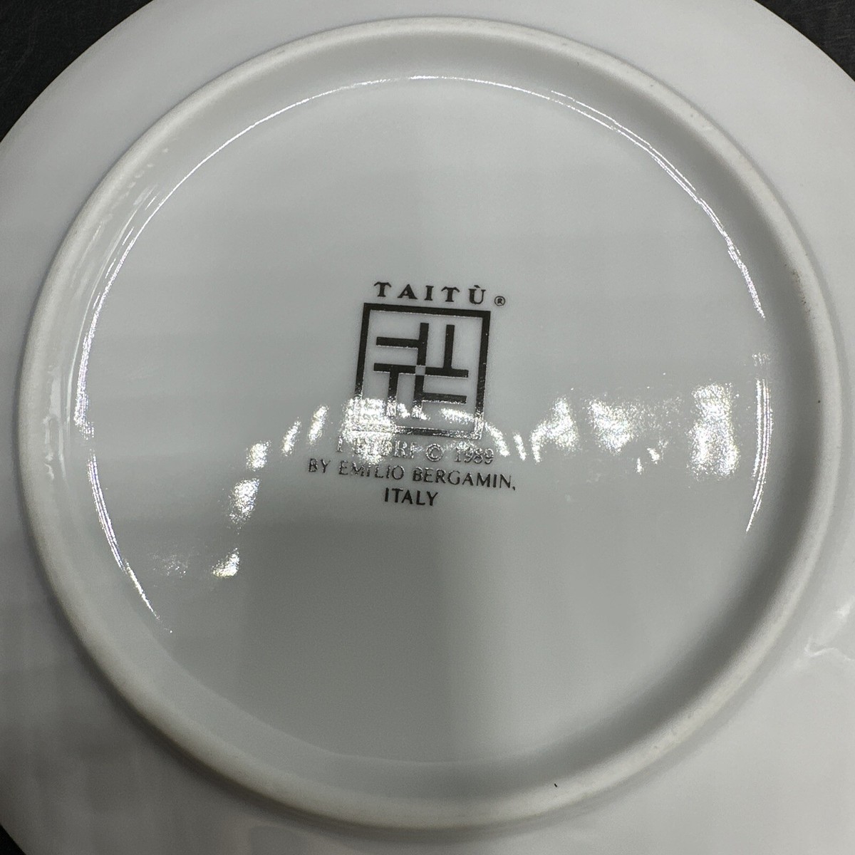 Vintage Taitu I Fiori 1989 Emilio Bergamin Italy flat porcelain