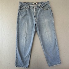 Levis Jeans Mens 40x30 550 Relaxed Fit Tapered Light Wash Denim Blue