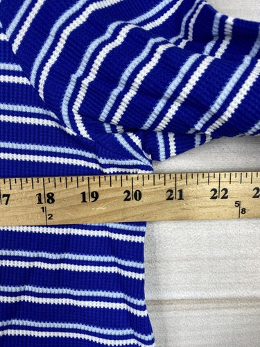 Style & Co Top Womens 0X Blue White Stripe Waffle Knit Long Sleeve Henley NWT - Picture 7 of 9