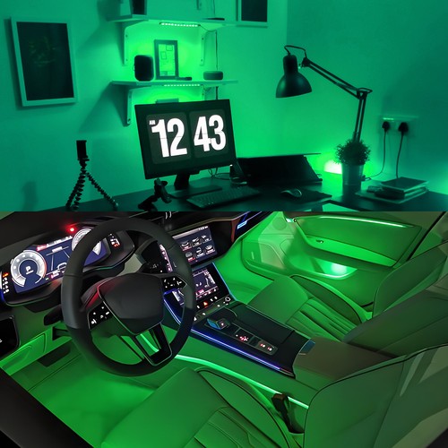 Waterproof DC 12V Green LED Strip Underbody Light For Car Motorcycle ATV UTV - Foto 3 di 10