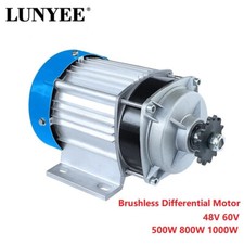 Brushless DC Motor Differential Motor 48V60V 500W-1000W Motor Hub ebike Tricycl