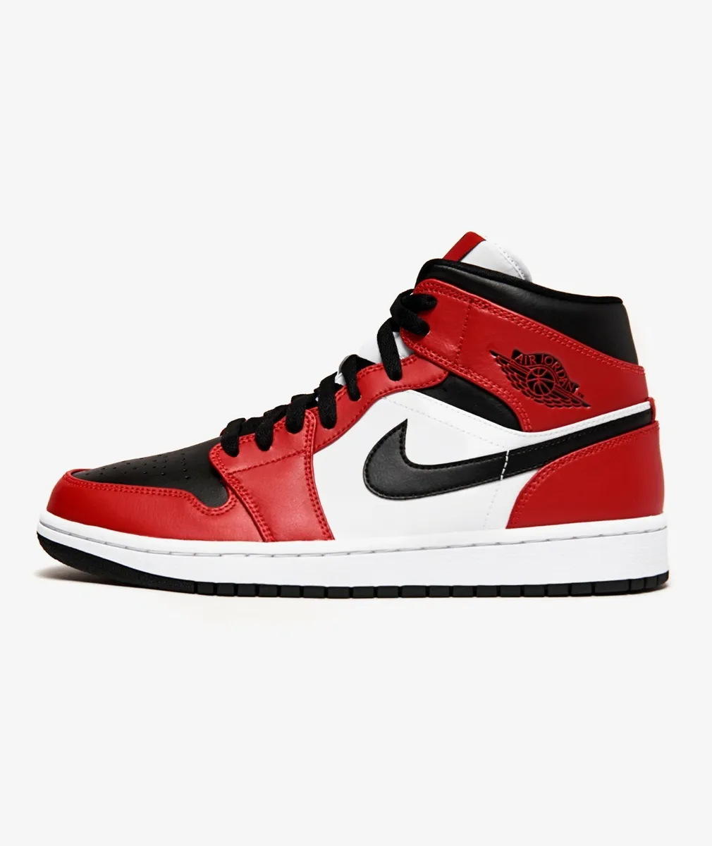 angustia Sentimental Perforar Nike Air Jordan 1 Retro Mid Chicago Toe Red White Black 554724-069 3 4 6 11  BRED | eBay
