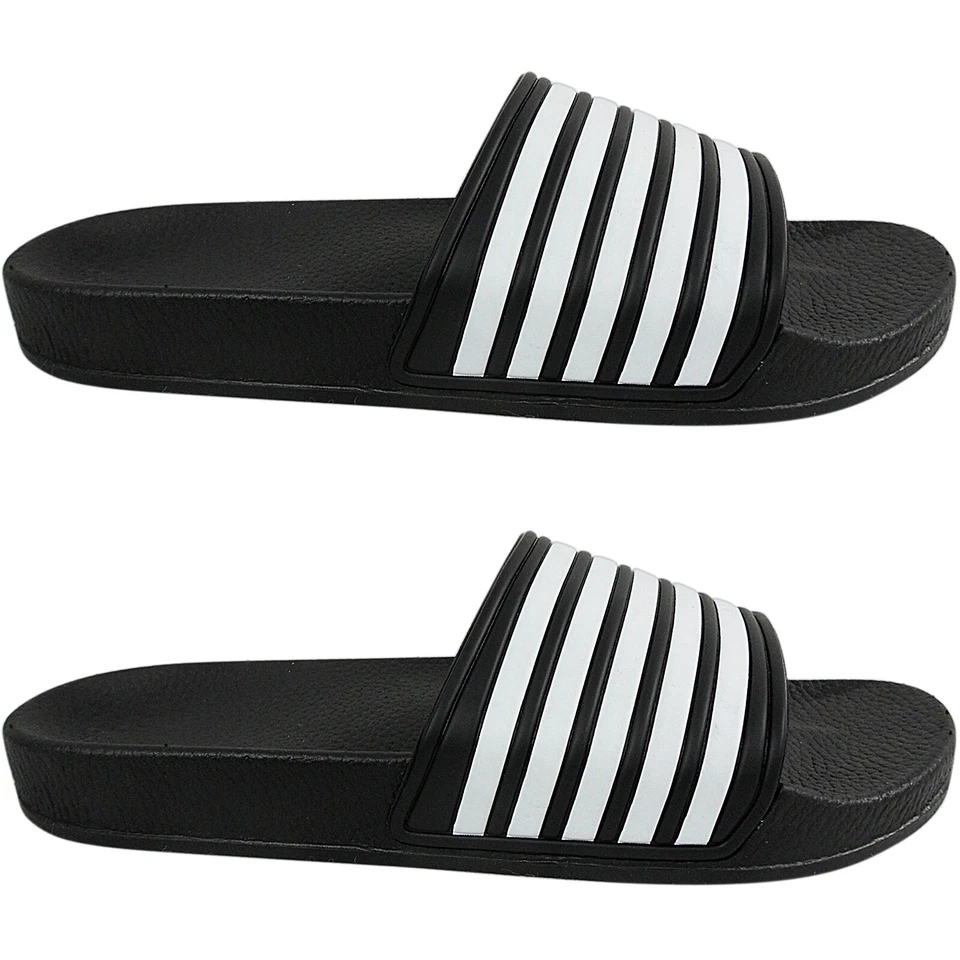 mens sliders mules slip ons casual beach summer slippers pool shower sandals - Image 1 of 1