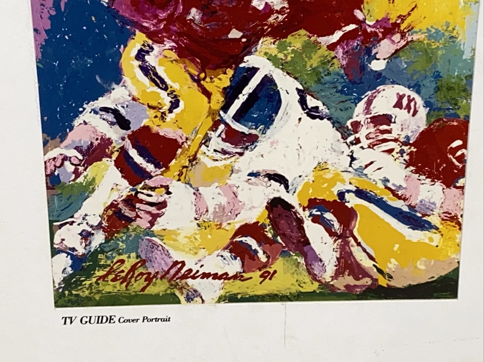 Impresión artística de portada de revista Leroy Neiman Football Time 1991 publicaciones triangulares Foto 4 de 4