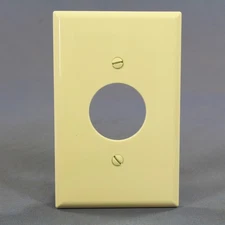 Cooper PJ7A Almond 1-Gang 1.406in. Outlet Unbreakable Mid-Size Wallplate Cover