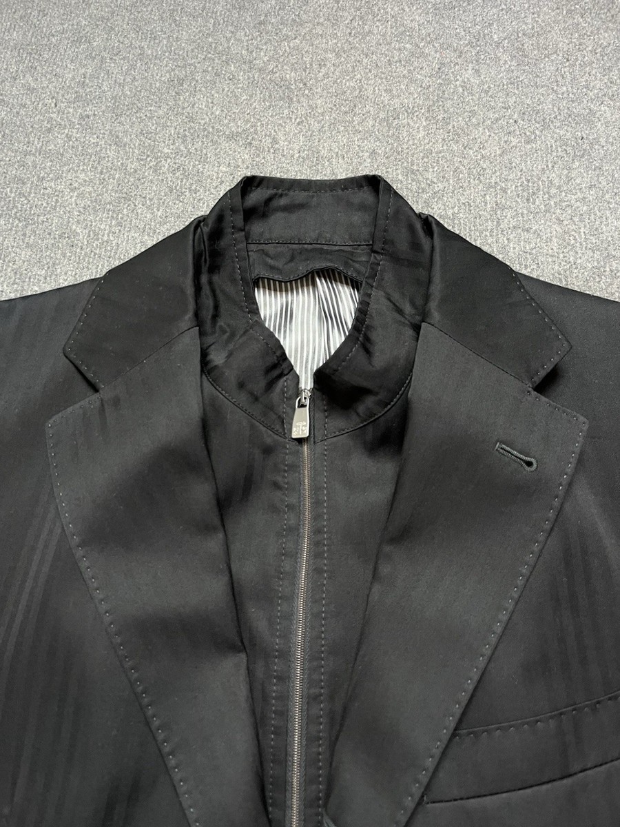 コルネリアーニIDジャケット 伊製 麻毛混 XL クリーニング済み