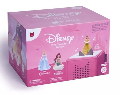 Tonies Disney Belle Cinderella and Ariel Toniebox 1 Bundle Pink Audio Player