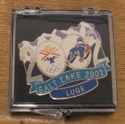 2002 Salt Lake Olympic Pin Luge Event LE 3778/5000 New Old Stock