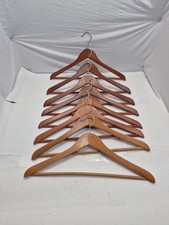 Lot Of 8Vintage WOOD HANGER 17 IN. TOP HANGERS