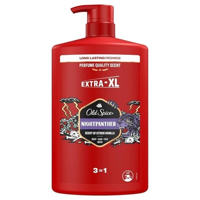 Old Spice Nightpanther 3-in-1 Duschgel & Shampoo für Männer, 1L