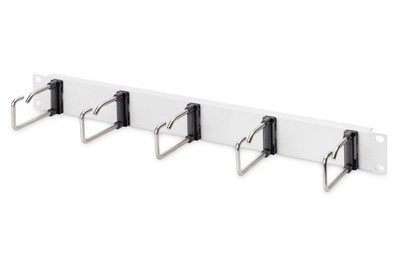 DIGITUS Cable patch panel - 1U - 5 guide brackets 40 x 75 mm - 19-inch - For net