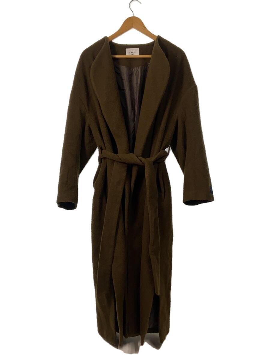 AMERI Wool Coat M Brown Warm Classic Used - image 1