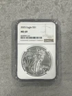 2025 $1 American Silver Eagle NGC ms69, Brown Label