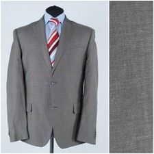 Mens Sumemr Blazer 42R US Size TEX MAN Light Linen Brown Wool Sport Coat Jacket
